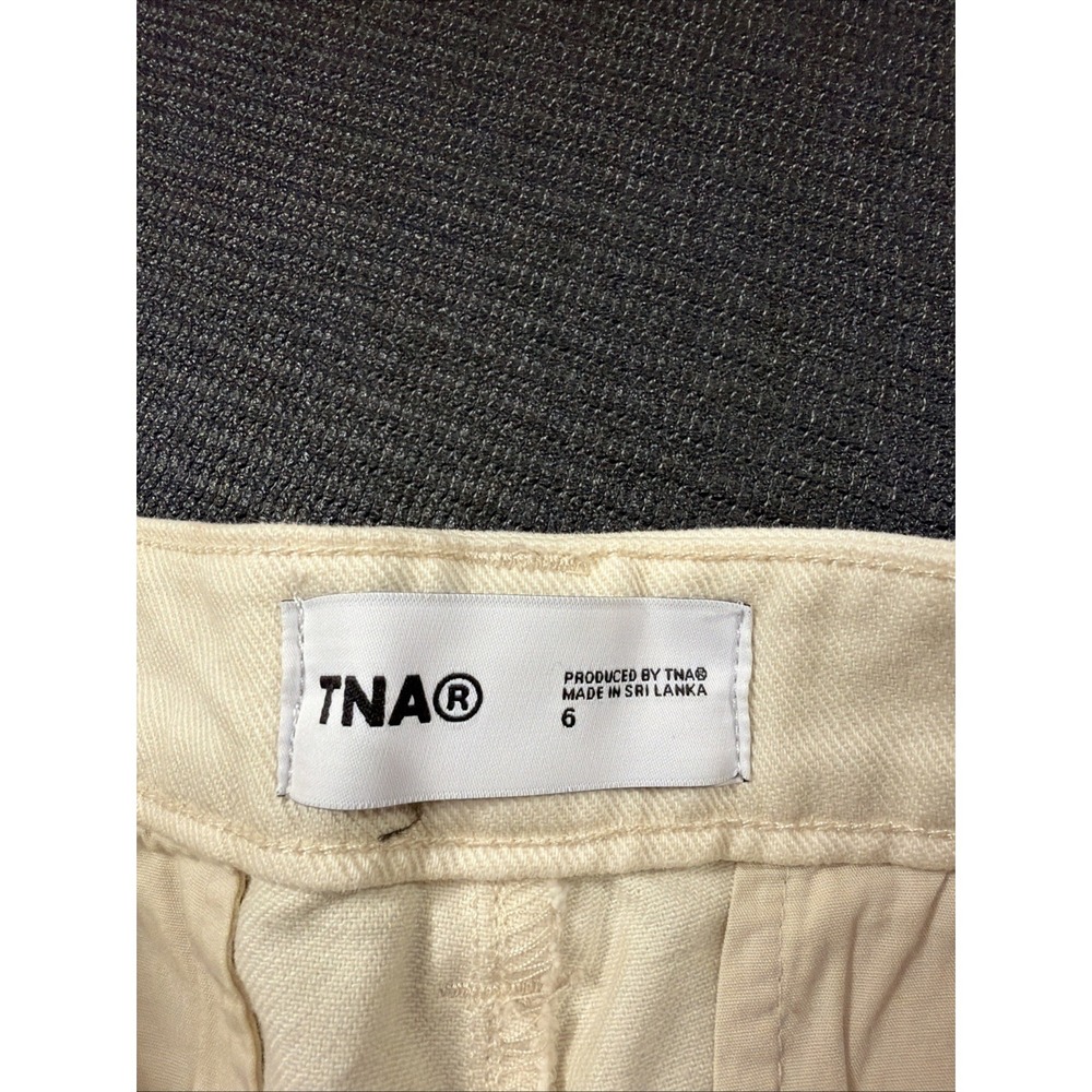 Aritzia Tna Greenwich Pant High-waisted Carpenter Pants Cotton Cream Size 6 - Picture 2 of 7